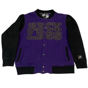 Young & Reckless Purple and Black Bomber Jacket